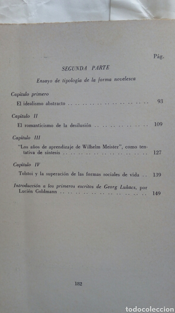 Libros de segunda mano: Teor&iacute;a de la Novela. Georg Lukacs. - Foto 5