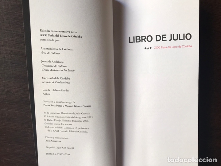 Libros de segunda mano: Libro de Julio. Homenaje a Julio Cort&aacute;zar - Foto 2
