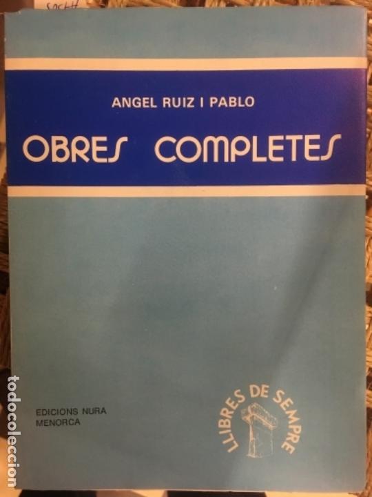 Libros de segunda mano: OBRES COMPLETES, ANTONIO RUIZ I PABLO, MENORCA - Foto 1