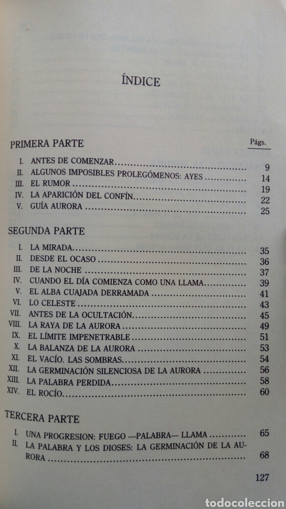 Libros de segunda mano: De la Aurora. Mar&iacute;a Zambrano. - Foto 4