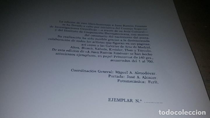 Libros de segunda mano: A juan ramon jimenez, libro homenaje, ed. Limitada a 700 ej. Numerados, de 1981 csic - Foto 2