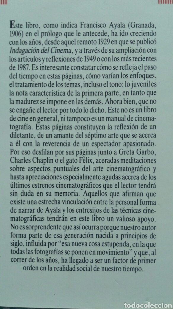 Libros de segunda mano: El escritor y el cine. Francisco Ayala. - Foto 5