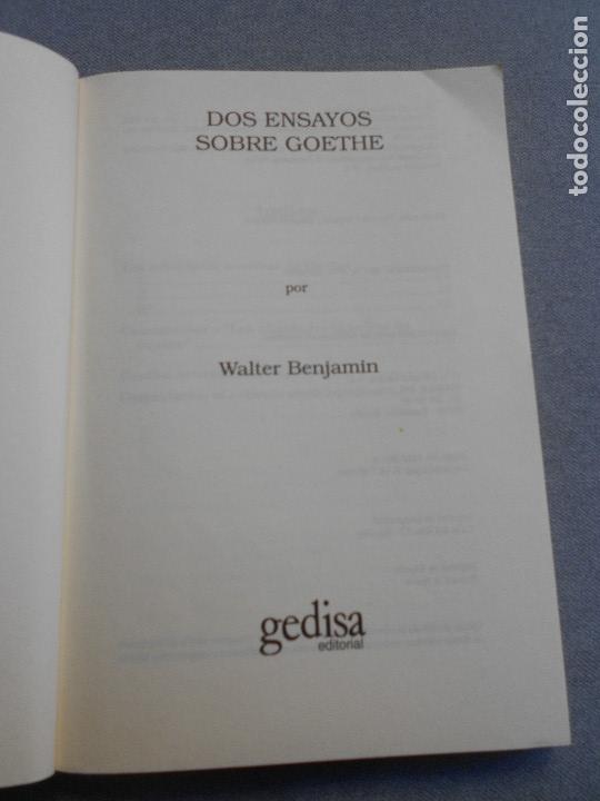 Libros de segunda mano: DOS ENSAYOS SOBRE GOETHE - Foto 2