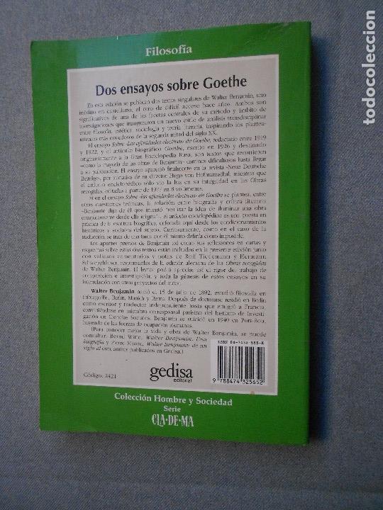 Libros de segunda mano: DOS ENSAYOS SOBRE GOETHE - Foto 5