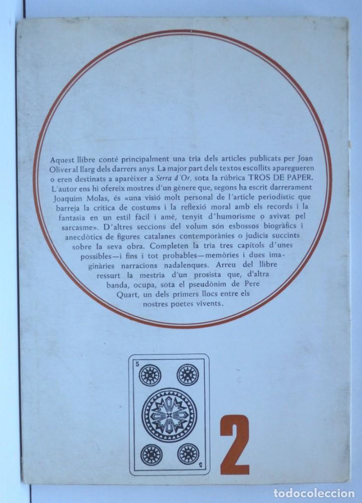 Libros de segunda mano: Tros de Paper - Joan Oliver - Ed. Ariel - Foto 2