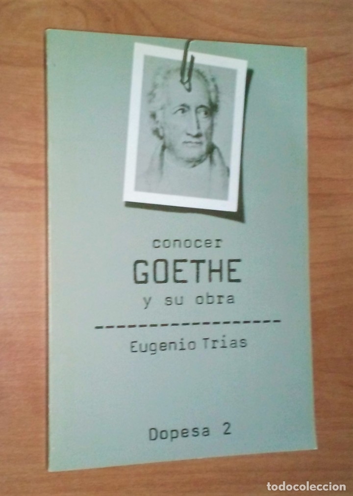 Libros de segunda mano: EUGENIO TR&Iacute;AS - CONOCER GOETHE Y SU OBRA - DOPESA, 1980 - Foto 1