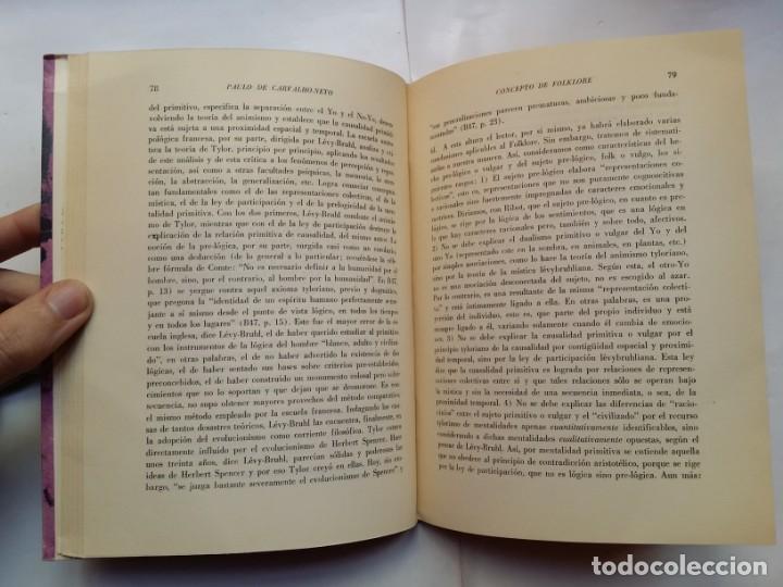 Libros de segunda mano: CONCEPTO DE FOLKLORE - PAULO DE CARVALHO-NETO - PORMACA, 1965 - Foto 5