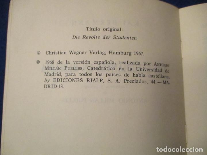 Libros de segunda mano: LOS ESTUDIANTES EN REBELDIA Kai Hermann Ediciones Rialp 1968 - Foto 4