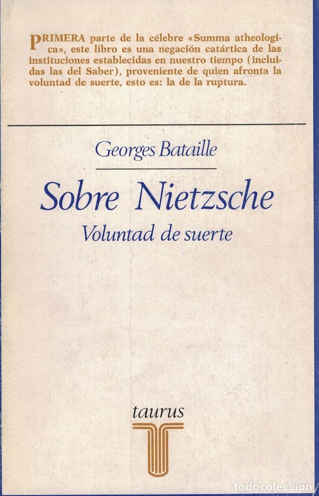 Libros de segunda mano: Georges Bataille, Sobre Nietzsche. Voluntad de suerte - Foto 1