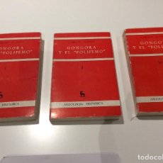 Libros de segunda mano: GONGORA Y EL POLIFEMO DE DAMASO ALONSO. DEDICADO. AÑO 1967. Lote 148012054