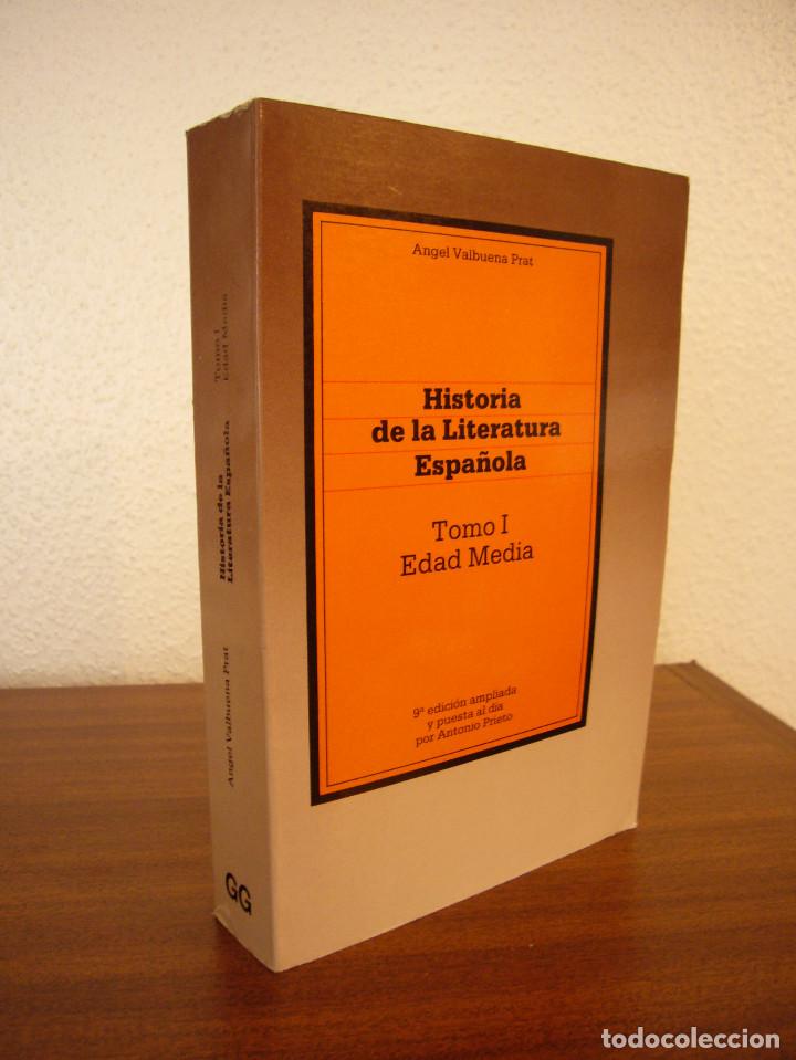 Libros de segunda mano: &Aacute;NGEL VALBUENA PRAT & ANTONIO PRIETO: HISTORIA DE LA LITERATURA ESPA&Ntilde;OLA, I: EDAD MEDIA (1981)