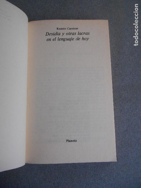 Libros de segunda mano: DESIDIA Y OTRAS LACRAS EN EL LENGUAJE DE HOY. - Foto 2