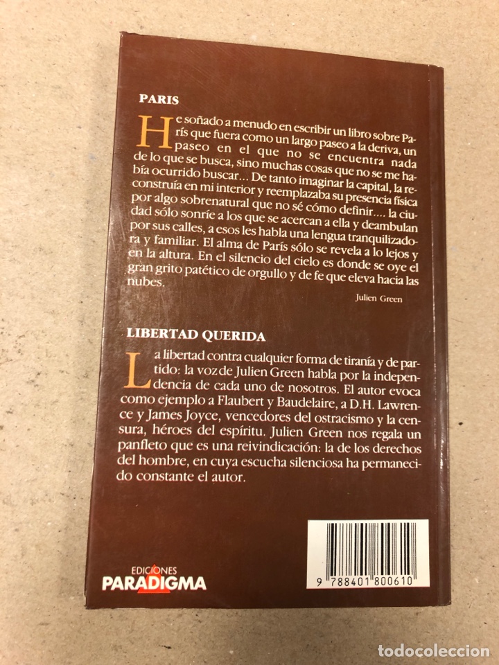 Libros de segunda mano: PARIS, LIBERTAD QUERIDA. JULIEN GREEN. EDICIONES PARADIGMA. - Foto 5