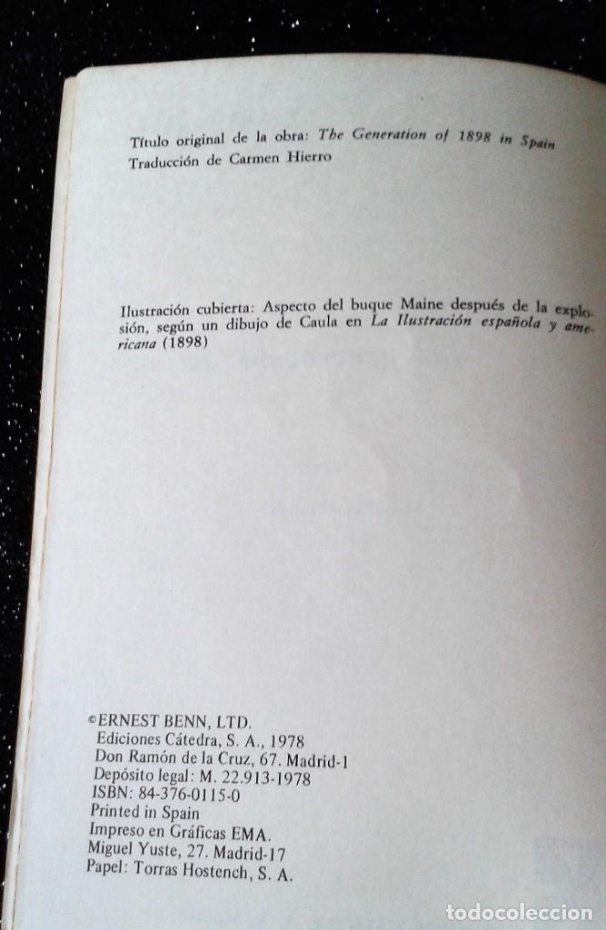Libros de segunda mano: LA GENERACI&Oacute;N DEL 98 CATEDRA 2&ordm; EDICI&Oacute;N - Foto 3