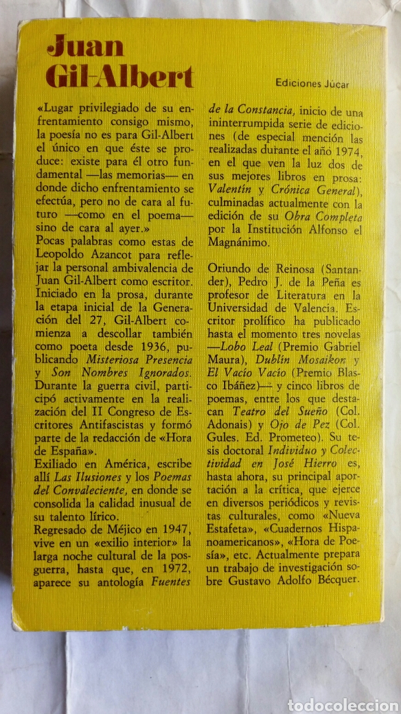 Libros de segunda mano: Juan Gil-Albert. Pedro J. de la Pe&ntilde;a. - Foto 2