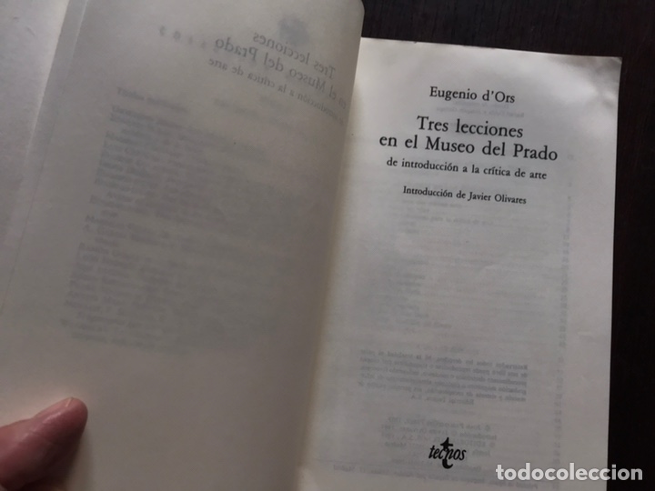 Libros de segunda mano: Tres lecciones en el museo del Prado. Eugenio D&rsquo;Ors - Foto 3