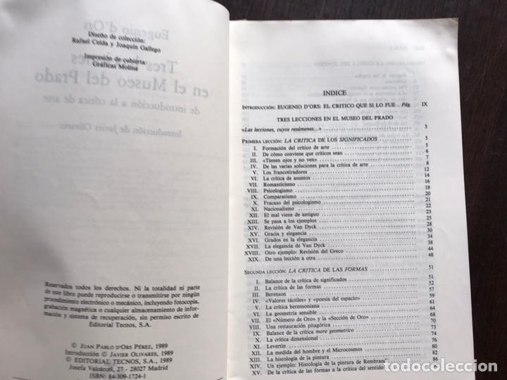 Libros de segunda mano: Tres lecciones en el museo del Prado. Eugenio D&rsquo;Ors - Foto 4