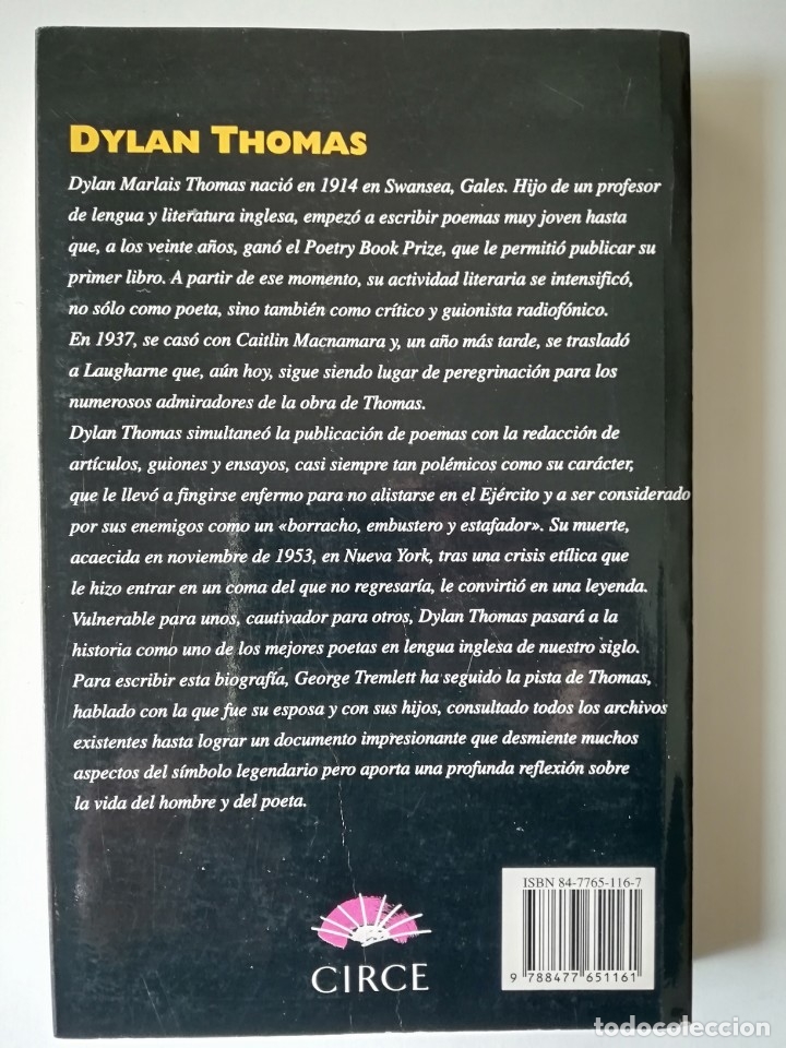 Libros de segunda mano: DYLAN THOMAS - GEORGE TREMLETT - ED CIRCE 1996 - Foto 2