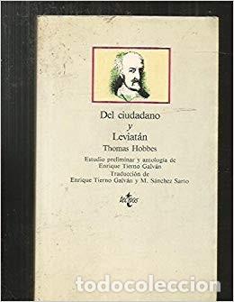 Libros de segunda mano: Del ciudadano y Leviat&aacute;n. Thomas Hobbes - Foto 1