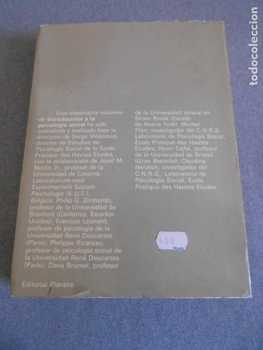 Libros de segunda mano: INTRODUCCION A LA PSICOLOGIA SOCIAL - Foto 2