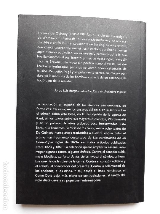 Libros de segunda mano: THOMAS DE QUINCEY - LA FARSA DE LOS CIELOS - Foto 3