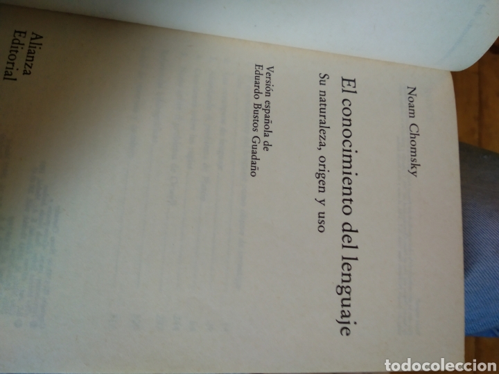 Libros de segunda mano: NOAM CHOMSKY. EL CONOCIMIENTO DEL LENGUAJE #1583 - Foto 2