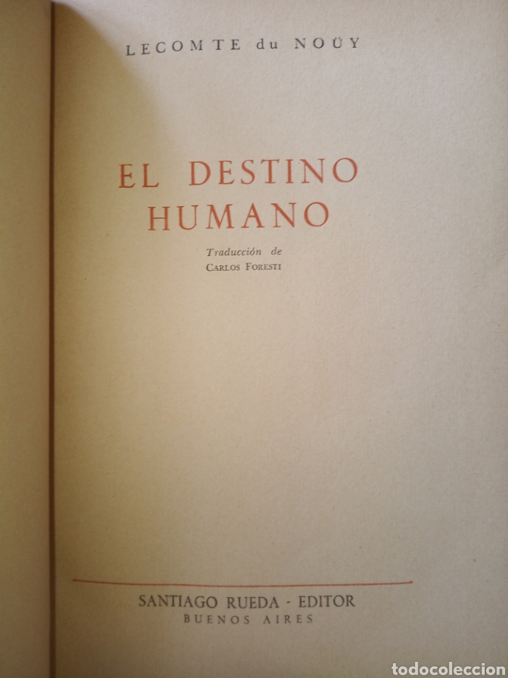 Libros de segunda mano: El destino humano. Lecomte du Nouy - Foto 4