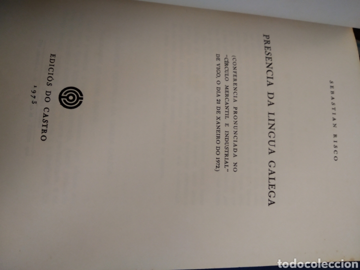 Libros de segunda mano: PRESENCIA DA LINGUA GALEGA. SEBASTI&Aacute;N RISCO #2121 - Foto 2
