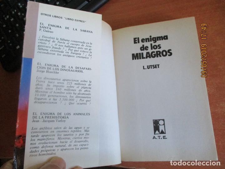 Libros de segunda mano: EL ENIGMA DE LOS MILAGROS L. Utset Editorial Libro expr&eacute;s 1981 - Foto 2