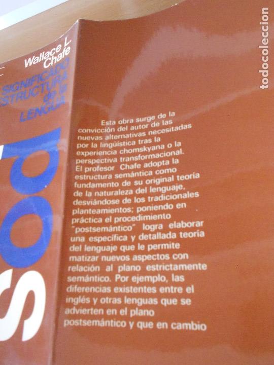 Libros de segunda mano: SIGNIFICADO Y ESTRUCTURA DE LA LENGUA - Foto 4