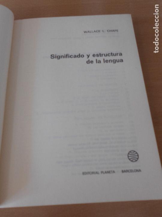 Libros de segunda mano: SIGNIFICADO Y ESTRUCTURA DE LA LENGUA - Foto 2
