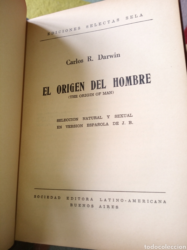 Libros de segunda mano: El origen del hombre. Darwin - Foto 6