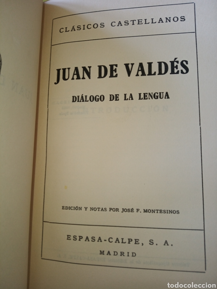 Libros de segunda mano: Di&aacute;logo de la lengua. Juan de Vald&eacute;s - Foto 6