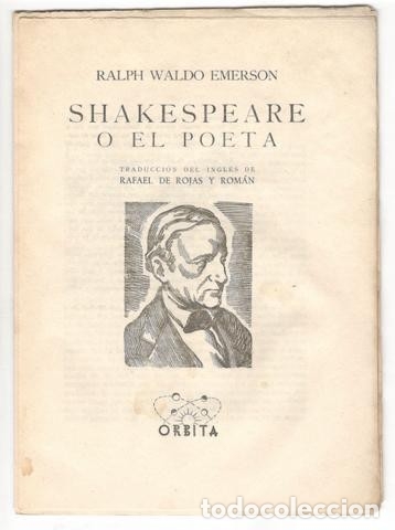 Libros de segunda mano: EMERSON, RALPH WALDO: SHAKESPEARE O EL POETA - Foto 2