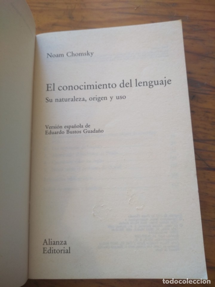Libros de segunda mano: El conocimiento del lenguaje. Noam Chomsky - Foto 3