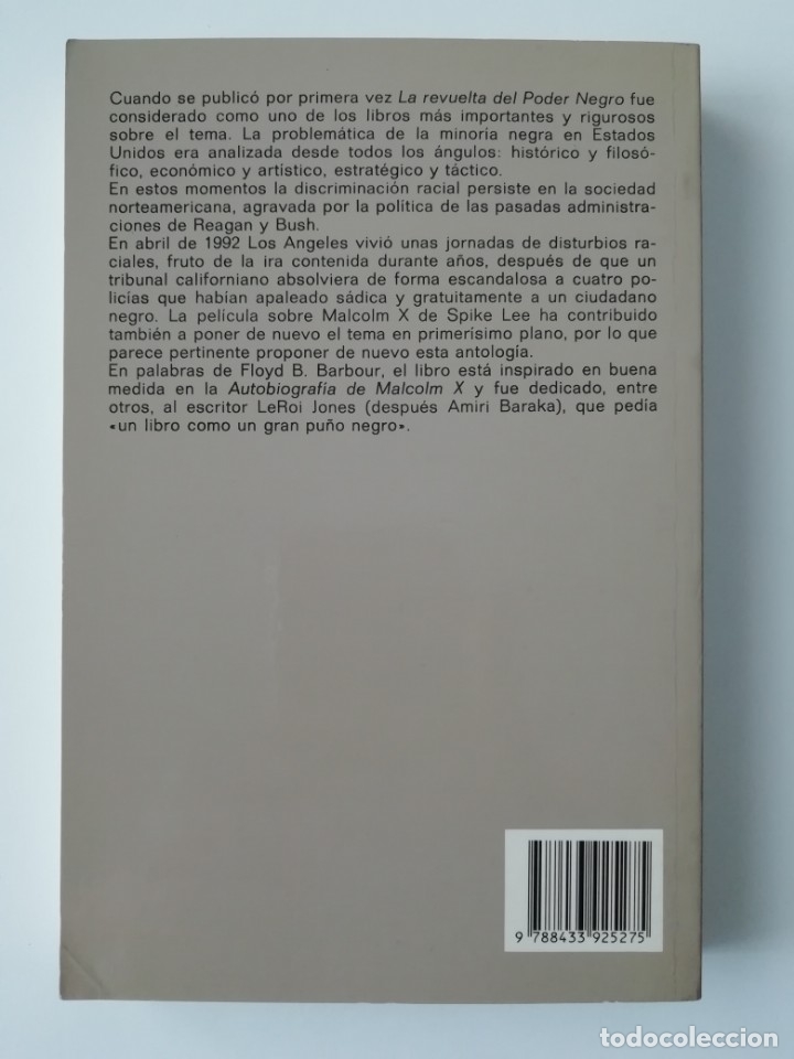 Libros de segunda mano: LA REVUELTA DEL PODER NEGRO - FLOYD B. BARBOUR - ED. ANAGRAMA 1993 - Foto 2