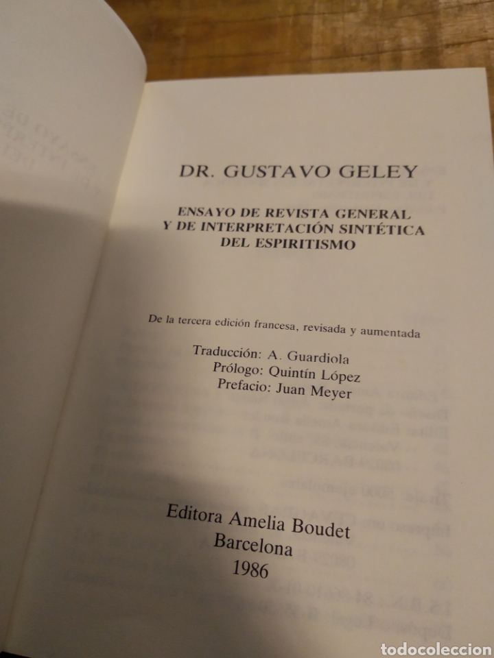 Libros de segunda mano: ESPIRITISMO. GUSTAVO GELEY #3055 - Foto 2