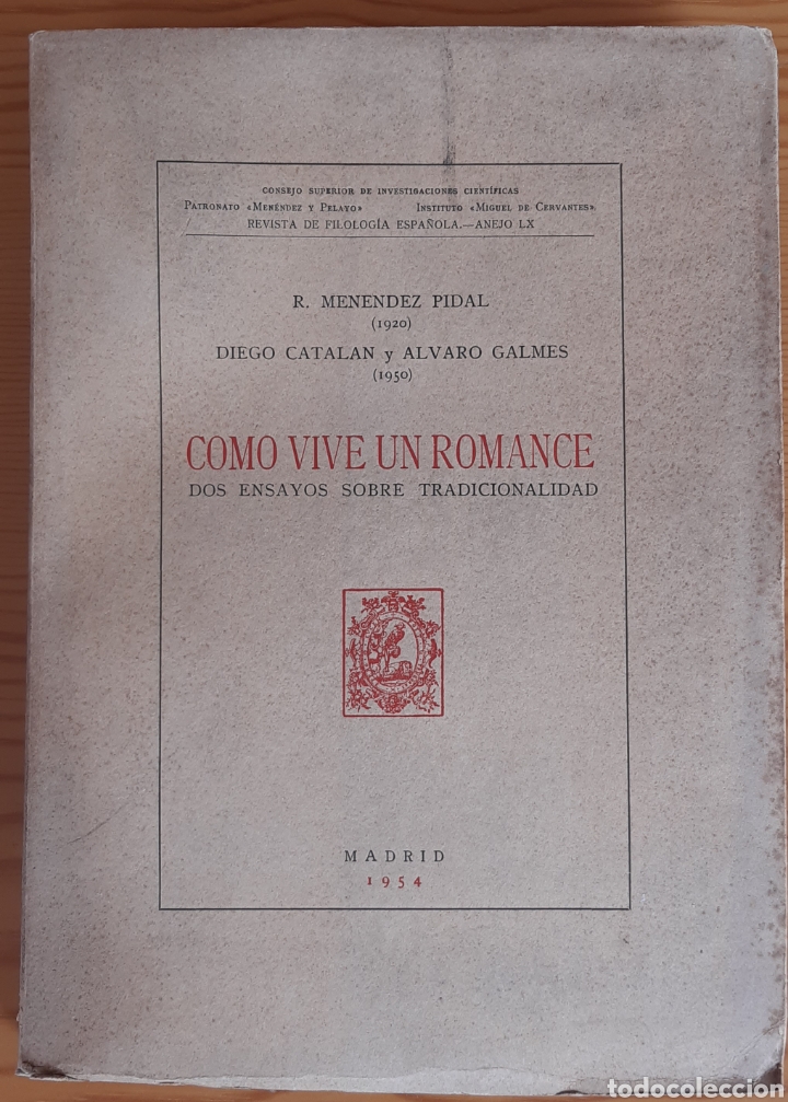 Libros de segunda mano: COMO VIVE UN ROMANCE (M. PIDAL / CATAL&Aacute;N / GALMES) 1954 - SIN USAR JAM&Aacute;S - Foto 1