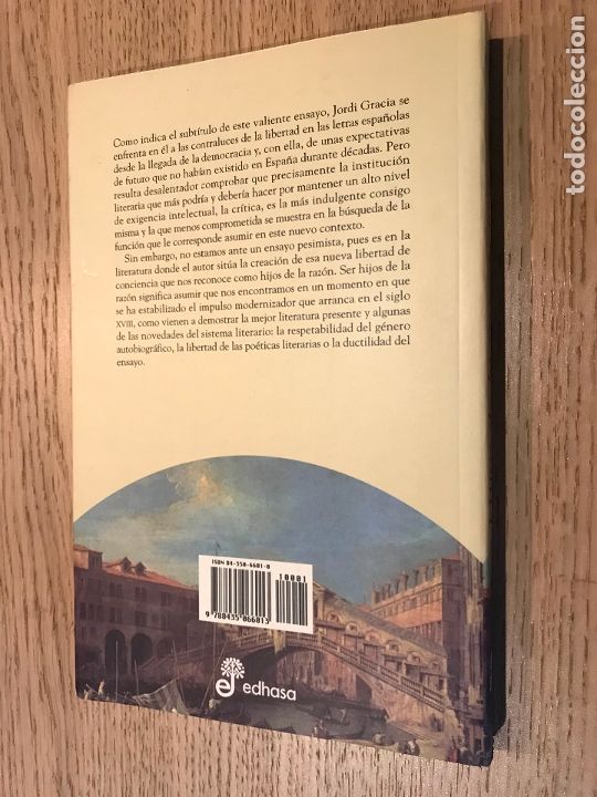 Libros de segunda mano: Hijos de la raz&oacute;n. Jordi Gracia. - Foto 5