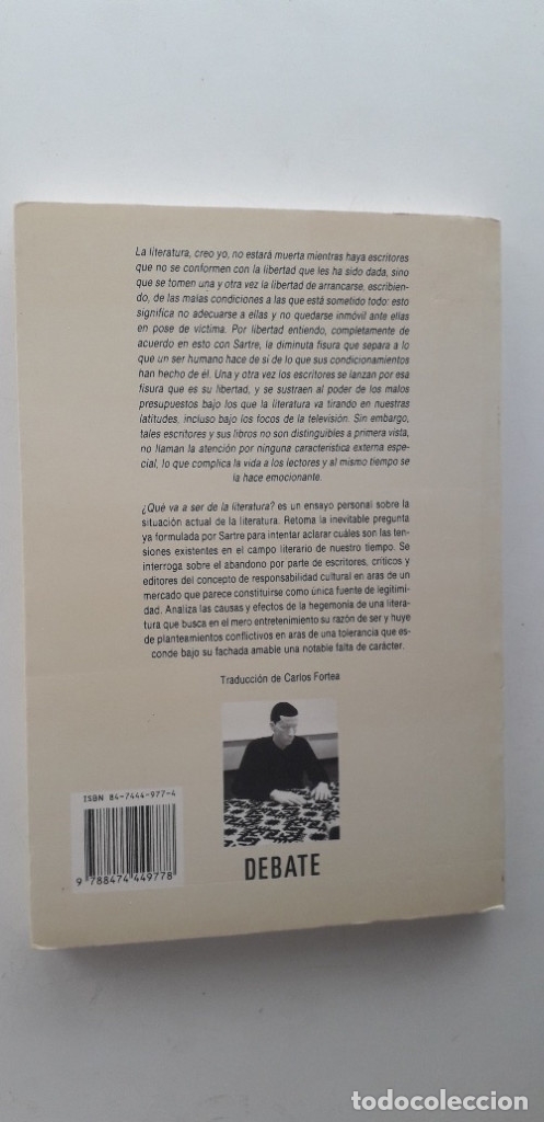 Libros de segunda mano: &iquest;QUE VA A SER DE LA LITERATURA? - LOTHAR BAIER - Foto 3