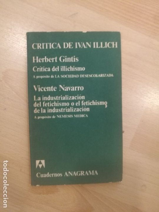 Libros de segunda mano: Cr&iacute;tica de Ivan Illich. Cuadernos Anagrama - Foto 1