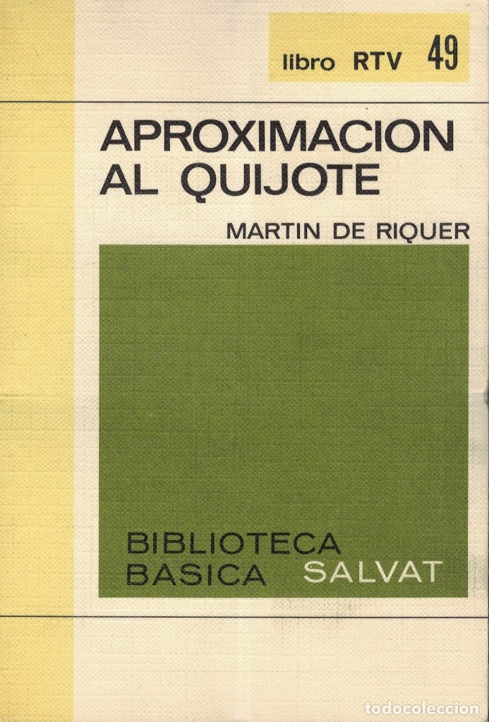 Libros de segunda mano: Mart&iacute;n de Riquer, Aproximaci&oacute;n al Quijote - Foto 1