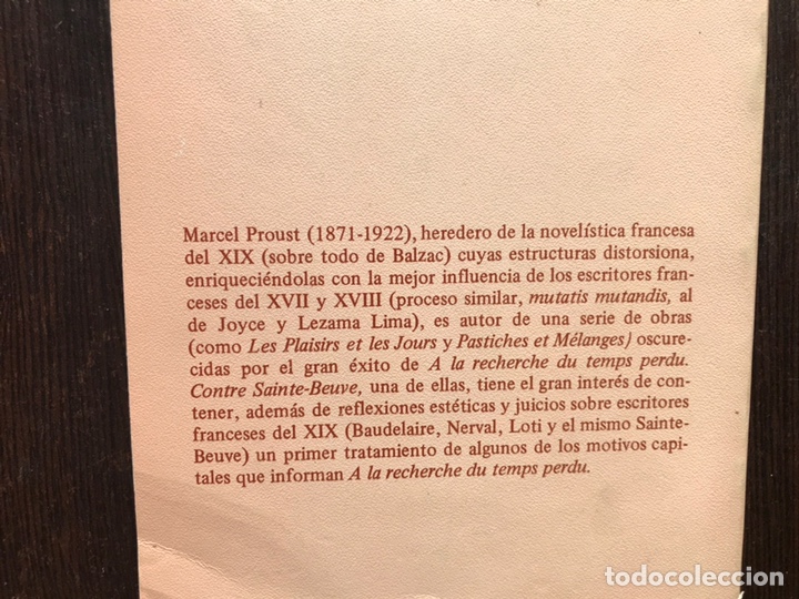 Libros de segunda mano: Ensayos literarios. I. Marcel Proust - Foto 2