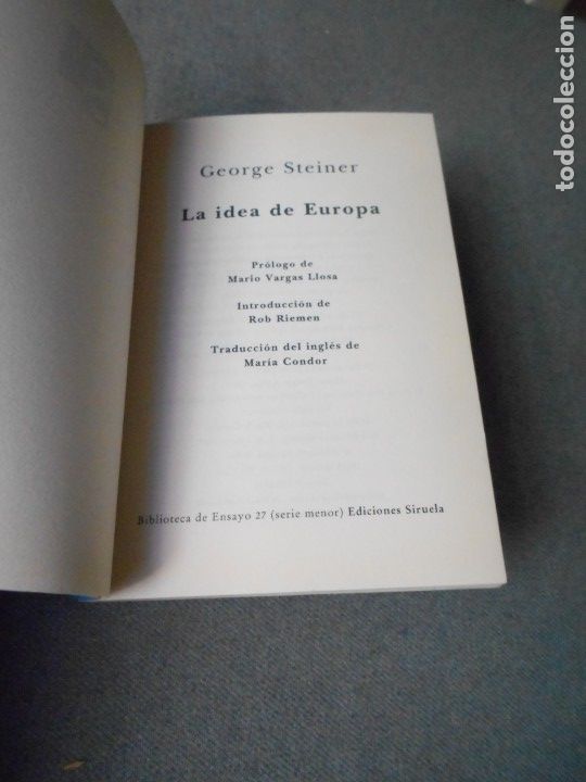 Libros de segunda mano: LA IDEA DE EUROPA. GEORGE STEINER - Foto 4