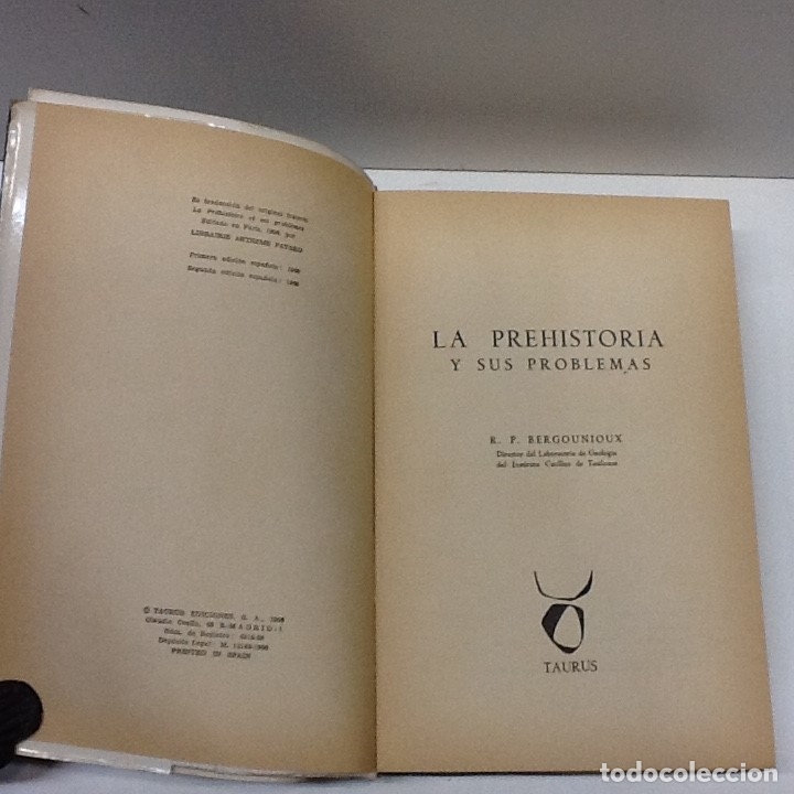 Libros de segunda mano: BERGOUNIOUX ... LA PREHISTORIA Y SUS PROBLEMAS ... 1966 - Foto 3