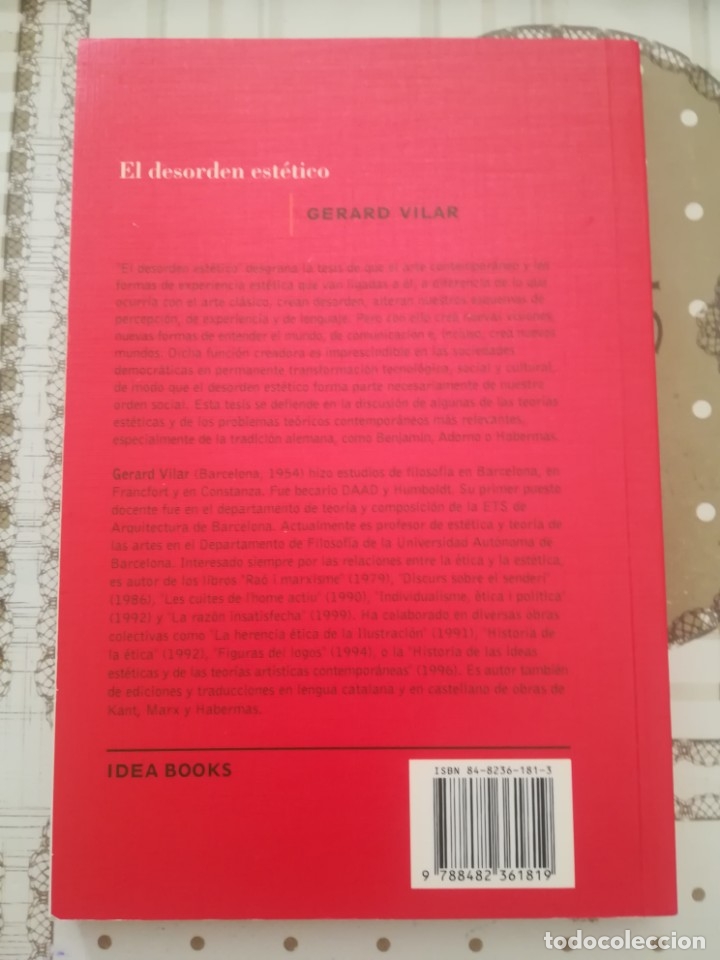 Libros de segunda mano: El desorden est&eacute;tico - Gerard Vilar - Foto 2