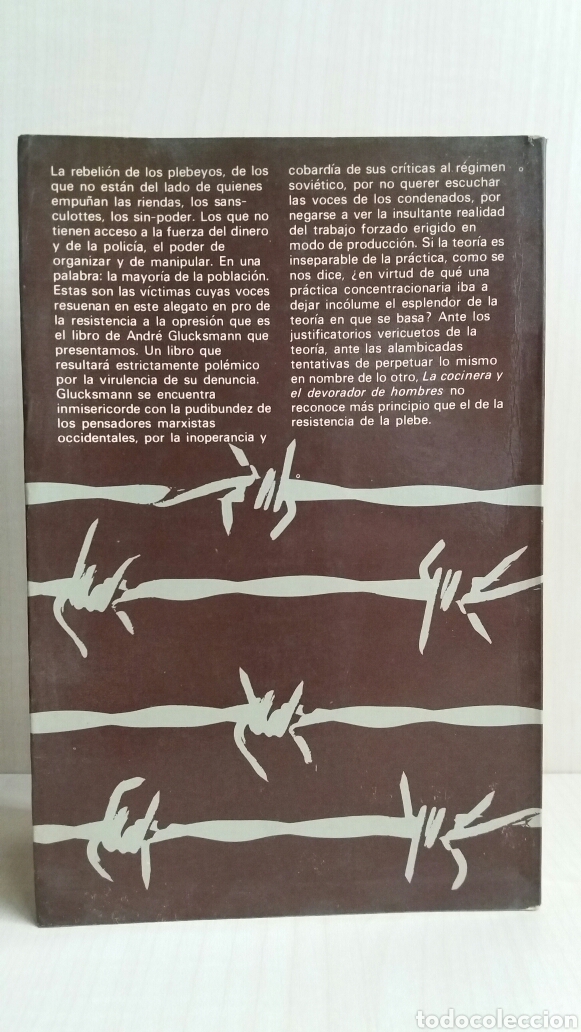 Libros de segunda mano: La cocinera y el devorador de hombres. Andre Glucksmann. Mandragora, 1977. - Foto 3