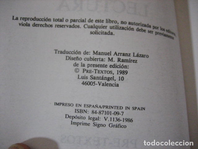 Libros de segunda mano: SOBRE LA LECTURA. MARCEL PROUST. EDITORIAL PRE-TEXTOS. 1989 EDICION - Foto 3