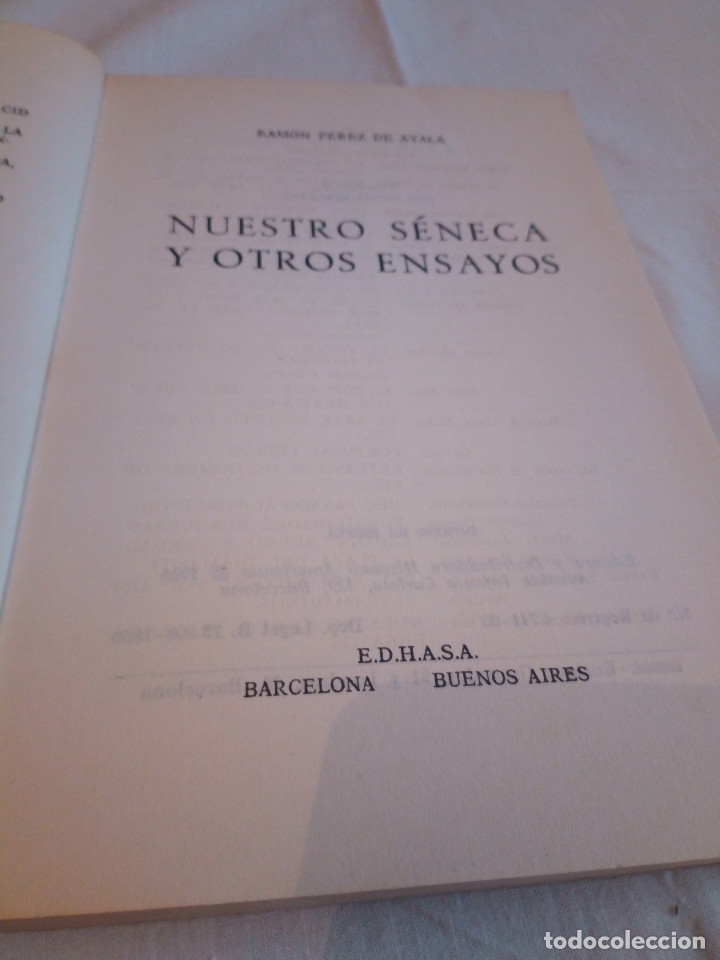 Libros de segunda mano: 100-NUESTRO SENECA , Ramon Perez de Ayala, 1966 - Foto 3