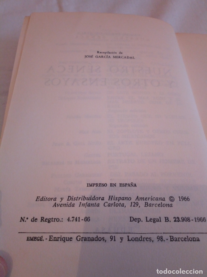 Libros de segunda mano: 100-NUESTRO SENECA , Ramon Perez de Ayala, 1966 - Foto 4